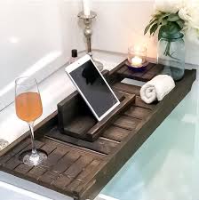 Cedar Bath Tray With Wine Holder Bath Caddy Bath Tray With Etsy Bath Tray Tub Tray Bathtub Tray