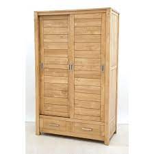 Armoire bois massif porte coulissante. Armoire Penderie 2 Portes Coulissantes 2 Tiroirs Par Nomadde Mobilier Design