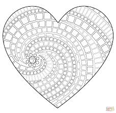 Heart Mosaic Coloring Pages Png 1600 1548 Free Mosaic Patterns Mosaic Patterns Easy Mosaic