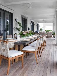 Teak wood hatteras square folding outdoor patio table, 35by chic teak inc.(1). Wood And Concrete Outdoor Dining Table With Rope And Teak Chairs Transitional Deck Patio