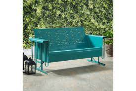 Crafted from quality aluminum with a chic, matte powdercoat finish. Crosley Bates Outdoor Sofa Glider Ashley Furniture Homestore Outdoor Sofa Metal Sofa Outdoor Furniture