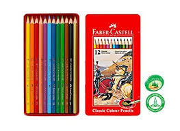 Faber Castell Classic Colored Pencils Tin Set Of 12 Assorted Colors Colored Pencils Faber Castell Faber