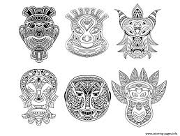 Download this adorable dog printable to delight your child. Adult 6 African Masks Coloring Pages Printable