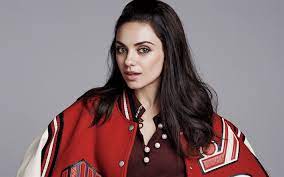 Download Wallpapers Mila Kunis American Actress Portrait Blonde Red Jacket Brunette Milena Markovna Kunis Besthqwallpapers Com Mila Kunis Mila Kunis Pics Actresses