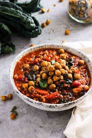 Tomato Barley Soup Is The Ultimate Plant Based Comfort Food Try It With Crispy And Vegan Roasted Chickpeas On Top F Barley Soup Recipes Tomato Soup Recipes