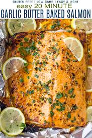 This healthy and flavorful meal is bursting with flavor, color, and for this recipe, the salmon is coated with a chili, garlic, cilantro and olive oil rub. Garlic Butter Baked Salmon In Foil Easy Baked Salmon Recipe