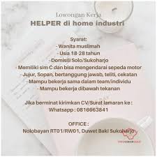 Bagi kalian pencari lowongan kerja gorontalo, silakan lihat informasinya disini : Lowongan Kerja Helper Home Industri Di Solo Info Loker Solo