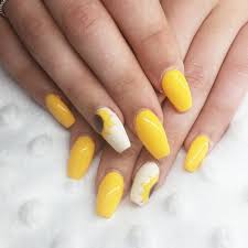 Paint your short acrylic nails in vibrant bloc shades of. Glitter Coffin Nails Short Medium And Long Coffin Acrylic Nails Natural Coffin Nails Matte Coffin Acrylic Yellow Nails Design Sunflower Nails Yellow Nails