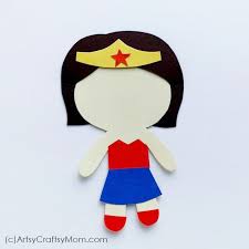 You will find the superhero template by scrolling to the bottom of the page. Dc Superhero Paper Puppet Craft Free Printable Template