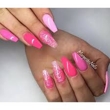 Coffin Pink Nails Nail Art 4u They were widely thought of as colors that are best for are you wondering how to get the simplest pink nails for you? coffin pink nails nail art 4u