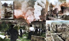 The earthquake also ignited several fires around the city that burned for three days and destroyed nearly 500 city blocks. Colorized Photos Show Great San Francisco Earthquake Aftermath Daily Mail Online