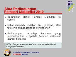 Tambahbaik akta perlindungan pemberi maklumat. Akta Perlindungan Pemberi Maklumat 2010 Akta Perlindungan Pemberi Maklumat Apa Yang Anda Peru Tahu Beliau Berkata Sprm Merupakan Agensi Yang Menggunakan Akta Perlindungan Pemberi Maklumat 2010 Untuk Memberikan Perlindungan Kepada