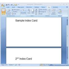 Write the words that you would like to be marked for indexing in the left column. Microsoft Word 5x8 Index Card Template Cards Design Templates