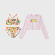 Comfortable swimming costumes and beachwear. Girls Long Sleeve Swimwear Target