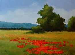 These will be the centers of your flowers. Field Painting Easy Painting Inspired