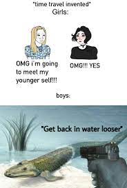 That fat that's in that pan (even if it's mixed with a bit of water), is perfectly useable and filled with flavor. Get Back In The Water Tiktaalik Know Your Meme