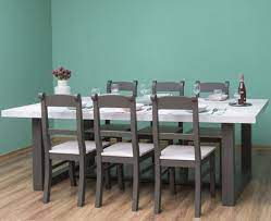 Shop for dining room tables at baer's furniture. Casa Padrino Country Style Dining Room Furniture Set Light Gray Gray 1 Dining Table 6 Dining Chairs Solid Wood Dining Room Furniture Country Style Furniture