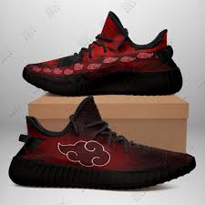 Akatsuki Yeezy Sneakers Anime Naruto Fan Gift Idea Sneakers Yeezy Sneakers Naruto Shoes