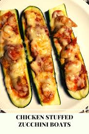 Chicken Stuffed Zucchini Boats In 2020 Easy Zucchini Recipes Zucchini Zucchini Recipes