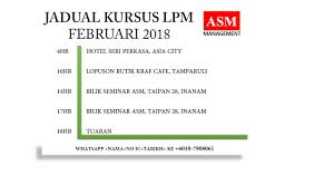Pengiktirafan kementerian kesihatan malaysia (kkm). Slpm Asm Management Jadual Kursus Latihan Pengendali Makanan Bulan Februari 2018