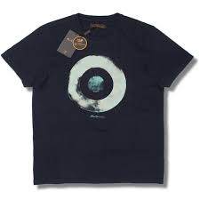 Ben Sherman Mod Retro Distressed Graffiti Moon Target T Shirt Navy 4xl