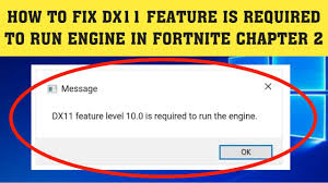 By and large talking, for windows 10, windows 8 and windows 8.1, you can legitimately refresh your. How To Fix Fortnite Dx11 Feature Level 10 0 Is Required To Run The Engine Fortnite Chapter 2 2020 Youtube