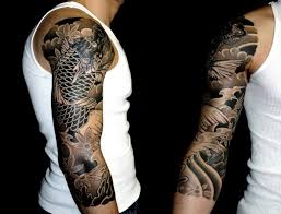 Black And White Sleeve Tattoo Tattoo Sleeve Ideas For Women Black And White Koi Tattoo Sleeve Sleeve Tattoos Tattoos For Guys