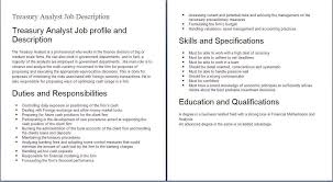 Job Description Finance Jobs Financial Analyst Resume Design Template