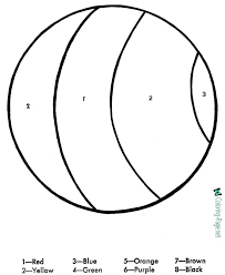 Colour beach ball colouring page. Beach Ball Color By Number Worksheet