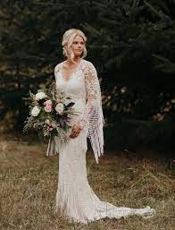 And The Bride Wore Fringe Fringe Wedding Dress Crochet Wedding Dresses Boho Wedding Dress