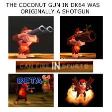 Dk 64 With Guns Via R Gaming Gaming Memes Mario Characters Gamer Life