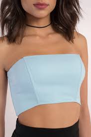 Cute Blue Crop Top Strapless Top Blue Top Light Blue Crop Top 5 Tobi Us