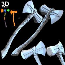 Thor Stormbreaker Axe Avengers 4 Infinity War Weapon 3d Printable Model Print File Stl Do3d 005 Facas Legais Armas Thor