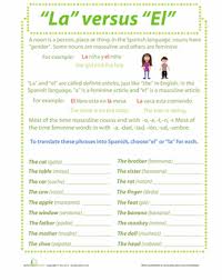 Fifth Grade Foreign Language Worksheets Education Com In 2020 Spanish Worksheets Spanish Learning Activities Learning Spanish