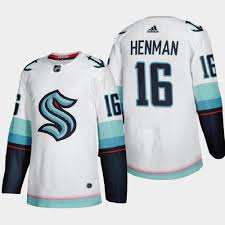 When can i buy the official seattle jersey? 2021 22 Away Luke Henman Seattle Kraken Jersey Authentic White