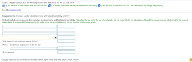 Solved A Compute Lucilleslucilles Taxable Income And F