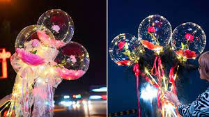 Let's throw balloons up in the air and. How To Make Led Luminous Balloon Rose Bouquet 2021 Youtube