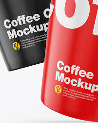 Download Glossy Coffee Cups Mockup In Cup Bowl Mockups On Yellow Images Object Mockups PSD Mockup Templates