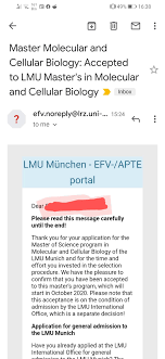After almost a year of applications and rejection, a reason for pure joy  :') Got accepted into LMU, Munich's Molecular and Cellular Biology Program  :') : r/gradadmissions