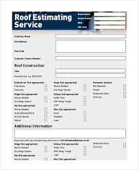 Free roof estimate columbia sc. Free 9 Sample Estimate Forms In Pdf Ms Word