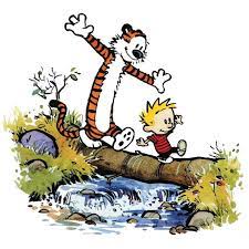 Calvin And Hobbes Log Walking Print Calvin And Hobbes Wallpaper Calvin And Hobbes Comics Calvin And Hobbes Tattoo