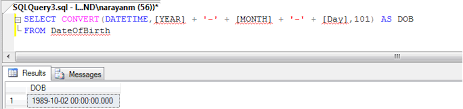 Calculate Age When Date Month And Year Are In Different Columns In Sql Server Stack Overflow