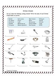 Facebook Twitter Pinterest This Is A Great Resource For The Study Of Cooking The Lin Life Skills Classroom Kitchen Utensils Worksheet Cooking Classes For Kids