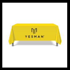 Table cloths are a great way of attracting people to your indoor or outdoor exhibition stand. Tablecloths Yesman