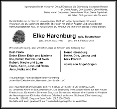 Die zweite stelle 'f' steht für: Traueranzeigen Von Elke Harenburg Nordwest Trauer De