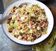 Herby Quinoa Feta Pomegranate Salad Recipe Bbc Good Food Recipes Pomegranate Recipes Salad Pomegranate Salad