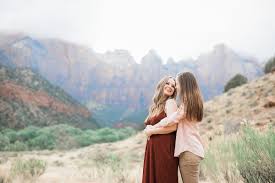 The ranch has beautiful rolling hills and mountain topography. Utah Mountains Are The Backdrop For This Zion National Park Engagement