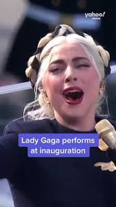 Lady Gaga performs the National Anthem at Joe Biden and Kamala Harris’s  inauguration. #ladygaga #inauguration #news #yahoonews #politics