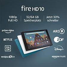 You can view images and videos up to a resolution of 1280 x 800 on its ips lcd easy to use, and nice and slim so doesn't take up much room in your bag. Fire Hd 10 Tablet 10 1 Zoll Grosses Full Hd Display 1080p 32 Gb Schwarz Mit Werbung Amazon De Amazon Devices