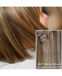 One piece clip in hair extensions cheap feel human browns ash blonde caramel red. Buy Clip In Hair Extensions 6 27 Medium Brown Strawberry Blonde From Hair100